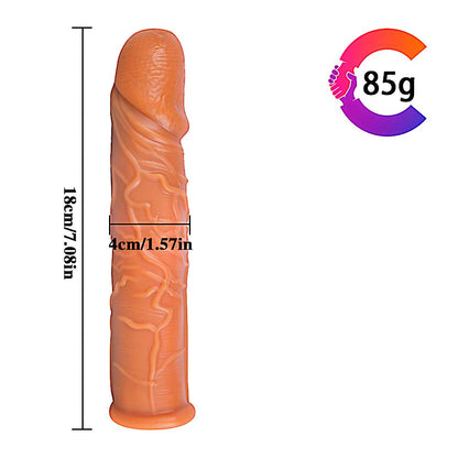 7 Inch Elite Textured Ultra-Elastic Penis Extension Sleeve