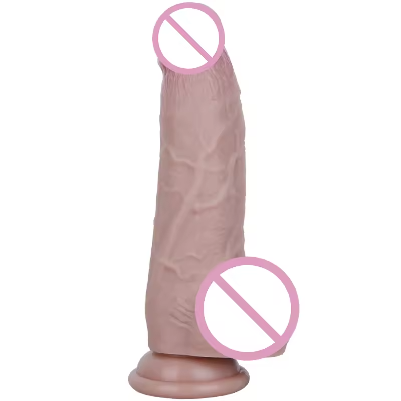 Ultra-Realistic Thick Boy Silicone Dildo with Strong Suction Cup Base – 8.26 x 1.96 Inches