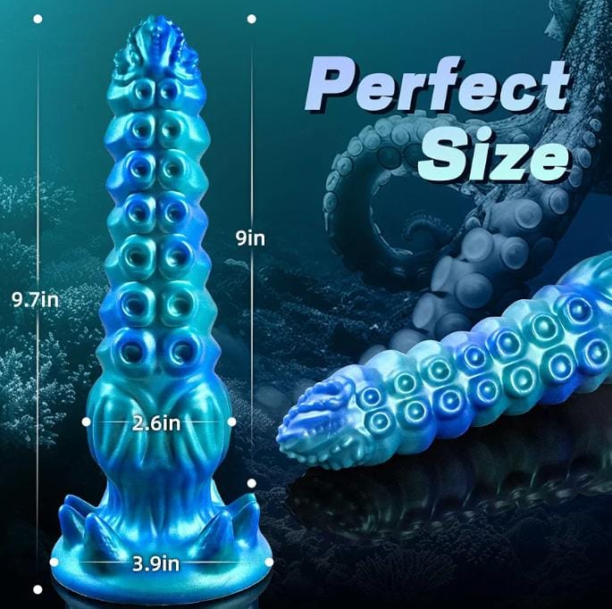 9.7in Huge Monster Tentacle Dildo, Big Fantasy Alien Knot Dildos
Thick Silicone Ribbed Dildo, Strong Suction Cup for G Spot & P Spot, Large Octopus Dildo, Anal Sex Toys for Women Men Couples