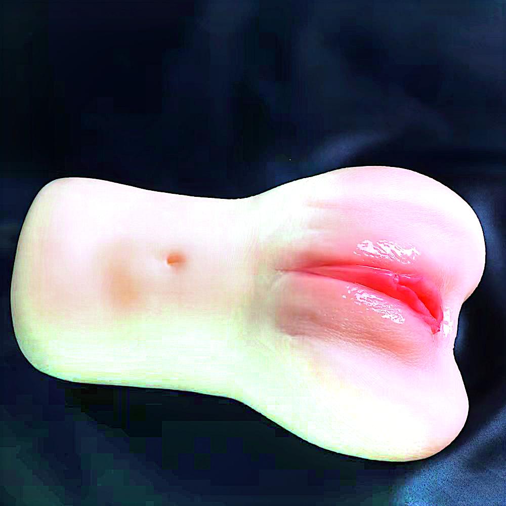 2-in-1 Life-Like Soft Silicone Male Masturbator Pocket Pussy Vagina Anus – Ergonomic Realistic Curves