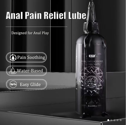 SiYi Water-Based Anal Pain Relief Lube & Personal Lubricant (240 ml / 8 fl. oz.)