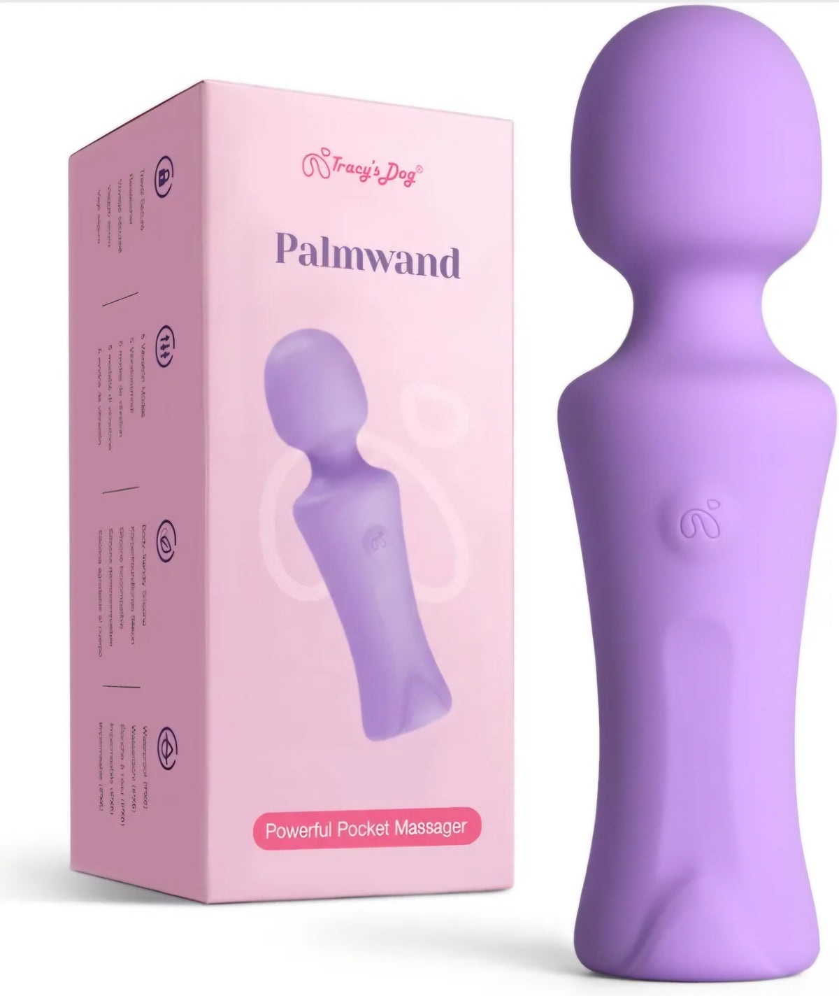 Tracy’s Dog Pocket Wand Vibrator - Mini Cordless Wand Massager for Women Clit Stimulation, 4 Intensity Levels, Waterproof, Rechargeable Travel-Friendly Adult Sex Toy for Solo & Couples, Sex Games