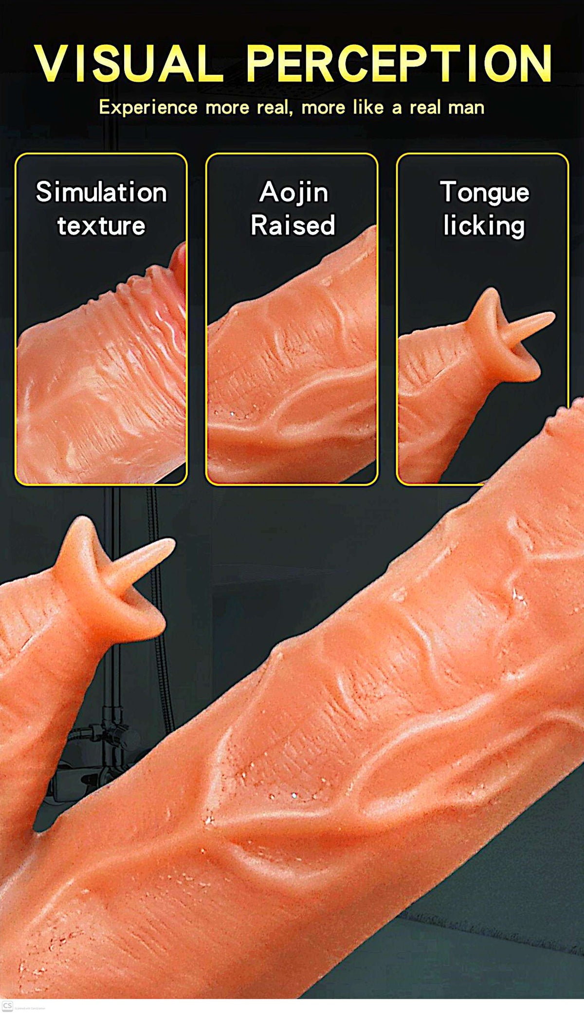 9 Inch Vibrating Thrusting Rotating Dildo with Clit Licker Licking Tongue