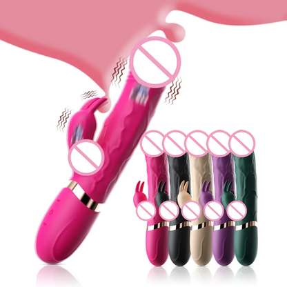 Kaos Stimulation 8.6 Inch Rabbit Vibrator with Dildo Shape and Realistic Contour