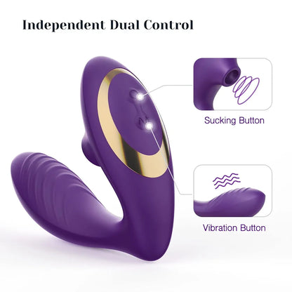 Double Orgasm Wearable Vibrator with Clit Suction and Gpot Stimulation