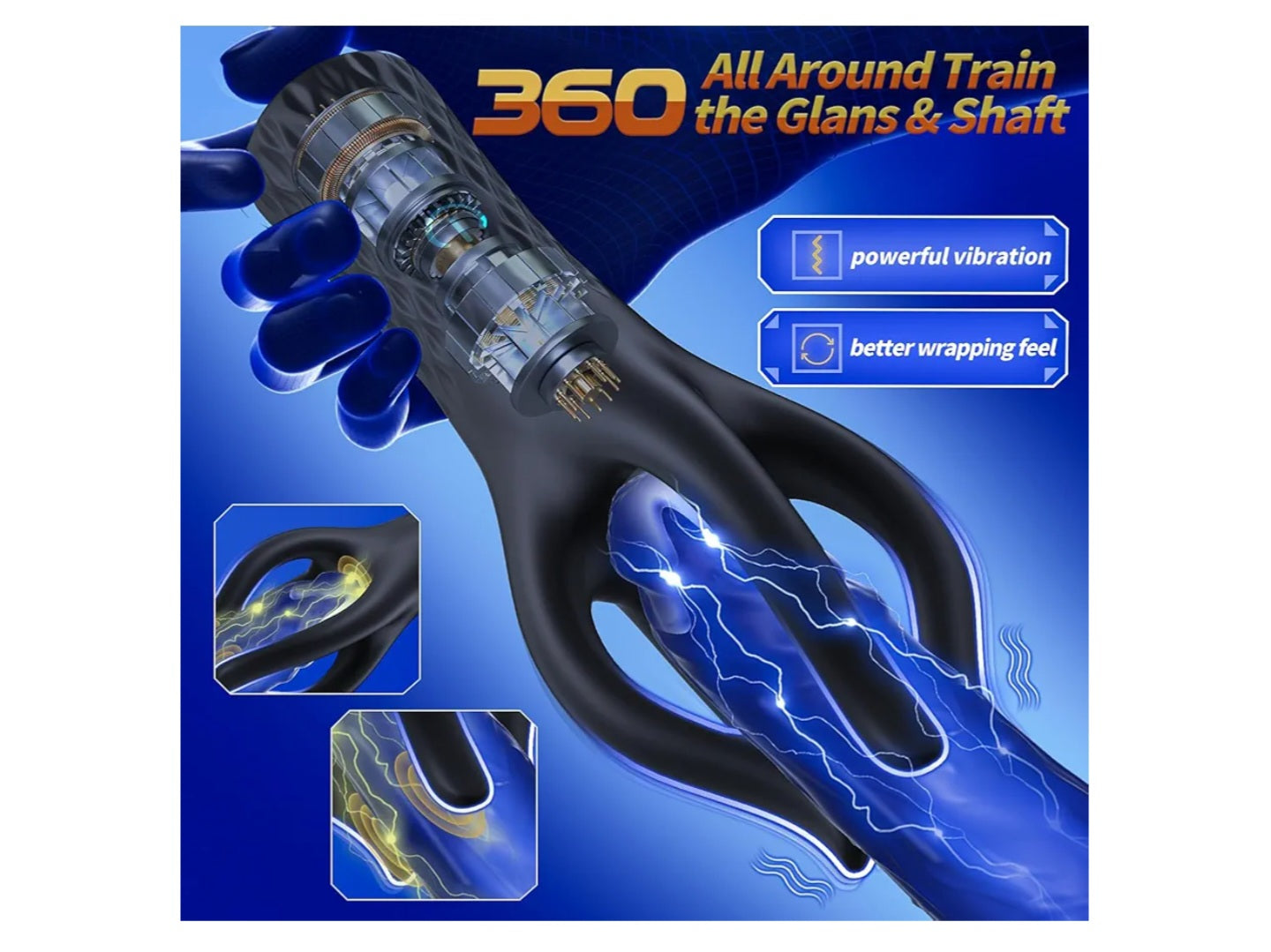 Male Sex Toys Penis Vibrator for Glans Prolong Endurance,360 Wrapping Tentacle Male Masturbator Stroker with 10 Vibrating Modes for Penis Clit Nipple Stimulation,Adult Sex Toy for Men Women Couples