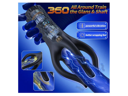 Male Sex Toys Penis Vibrator for Glans Prolong Endurance,360 Wrapping Tentacle Male Masturbator Stroker with 10 Vibrating Modes for Penis Clit Nipple Stimulation,Adult Sex Toy for Men Women Couples