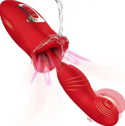 Adult Sex Toys Mouth Sucking Vibrator, 3 in 1 Finger Shaped Bullet Vibrator
Vibrator Dildo Sex Toy Clitoral Massager with 10 Vibrating/Wiggling/Suction Modes, Realistic Mouth Suction Vibrator for Women AMA