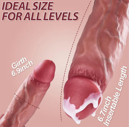 Realistic 8.7 Inch Sex Toy Silicone Dildo for Women and Men – Thick Lifelike Penis with Skin Texture and Powerful Suction Cup for Hands-Free Anal and Vaginal Pleasure