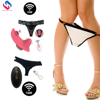 Jump Jump Sister Vibrating and Sucking Panty Wearable Tpy for Female Women Public Wear/Play