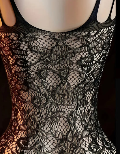 ✨ Curve & Plus Size Sexy Sheer Mesh Bodysuit Lingerie ✨ - One Size