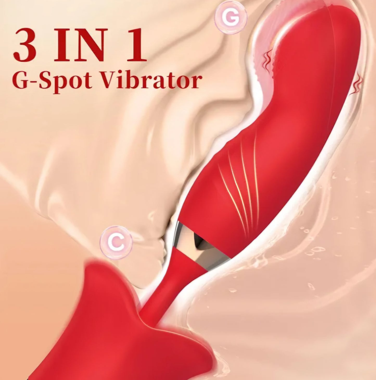 Adult Sex Toys Mouth Sucking Vibrator, 3 in 1 Finger Shaped Bullet Vibrator
Vibrator Dildo Sex Toy Clitoral Massager with 10 Vibrating/Wiggling/Suction Modes, Realistic Mouth Suction Vibrator for Women AMA