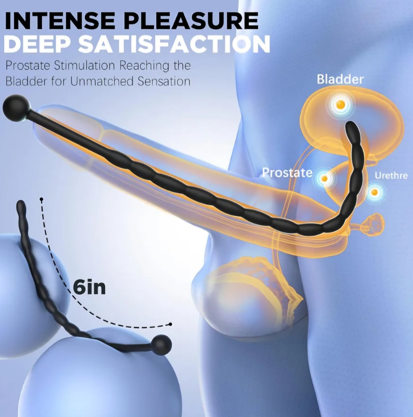 Penis Plug Silicone Urethra Sound：Sex Toys - Catheters & Sounds 8 PCS Silicone Dilators with Pull Ring, Hollow Sounding Toys BDSM Bladder Irritation Prostate Stimulator Anal Beads Adult Toy for Men