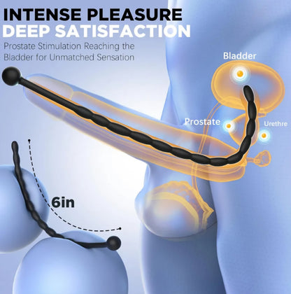 Penis Plug Silicone Urethra Sound：Sex Toys - Catheters & Sounds 8 PCS Silicone Dilators with Pull Ring, Hollow Sounding Toys BDSM Bladder Irritation Prostate Stimulator Anal Beads Adult Toy for Men