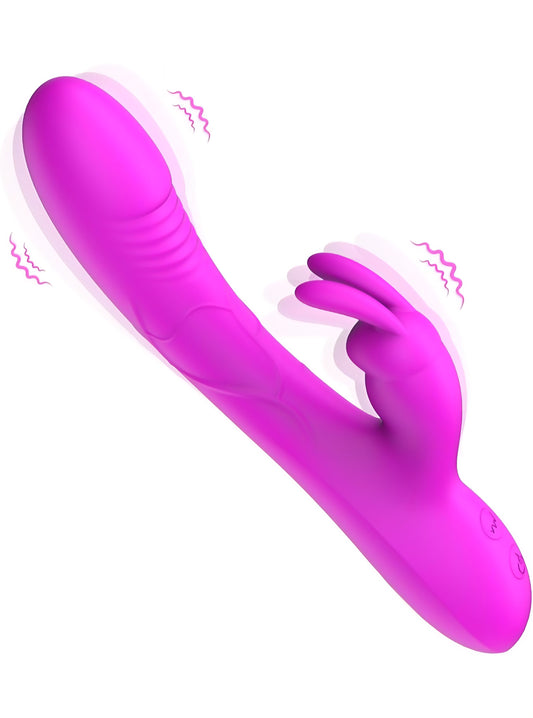 Vibrator for Women, Little Lucky Sex Toy Rabbit Thrusting G-Spot Vibrator, Body-Safe Silicone IPX6 Waterproof with 3x7 Vibration Modes Dildo for Couples