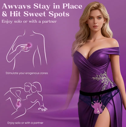 Couples Sex Toys Wearable Vibrator - 9 Modes Vibrating Panties with Separate Male Cock Ring, Clitoral Stimulator Adult Toys for Women, App Connection Women Sex Toys, Silicone BDSM Female Sex Toy