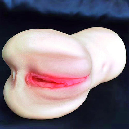 2-in-1 Life-Like Soft Silicone Male Masturbator Pocket Pussy Vagina Anus – Ergonomic Realistic Curves