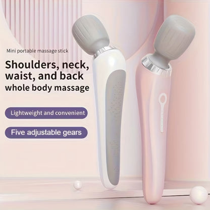 Portable Electric Wand Massager – USB Rechargeable High-Frequency Personal Body Massager for Neck, Back & Muscle Relaxation
