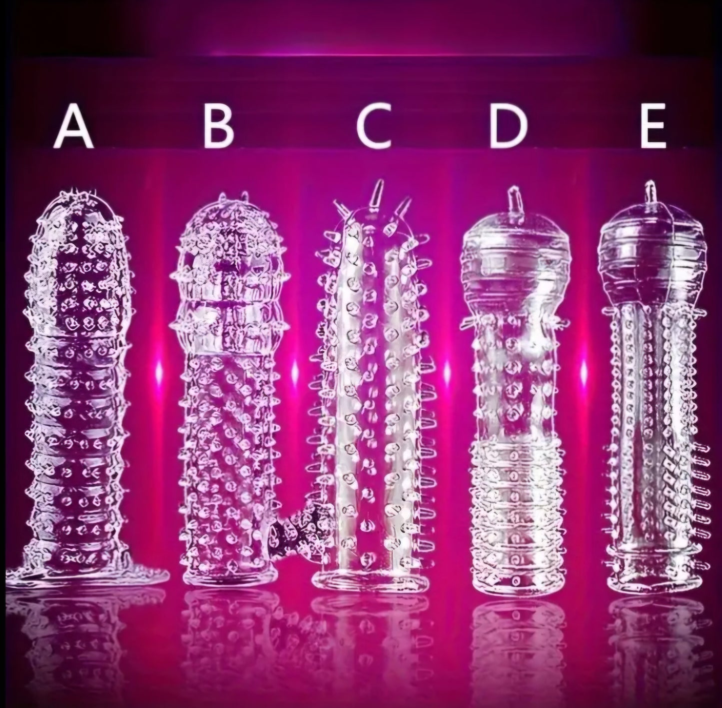 5 Piece Transparent Reusable Condom Sleeve