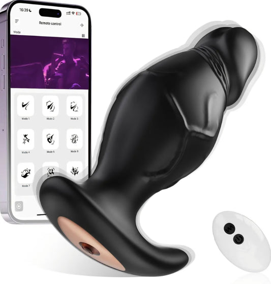 Anal Plug Sex Toys for Women,APP Control Butt Plug Anal Dildo Vibrator with 9 Rotating and Vibrating,Silicone Prostate Massger Anal Toys Adult Toys for Men FL LB