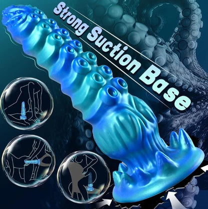 9.7in Huge Monster Tentacle Dildo, Big Fantasy Alien Knot Dildos
Thick Silicone Ribbed Dildo, Strong Suction Cup for G Spot & P Spot, Large Octopus Dildo, Anal Sex Toys for Women Men Couples