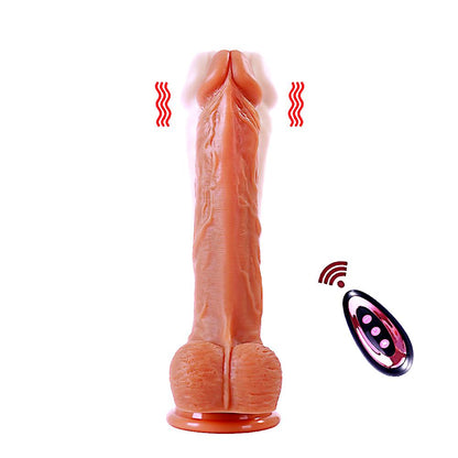 Ultimate 3-in-1 Realistic Telescopic Dildo | Heating, Vibrating & Thrusting