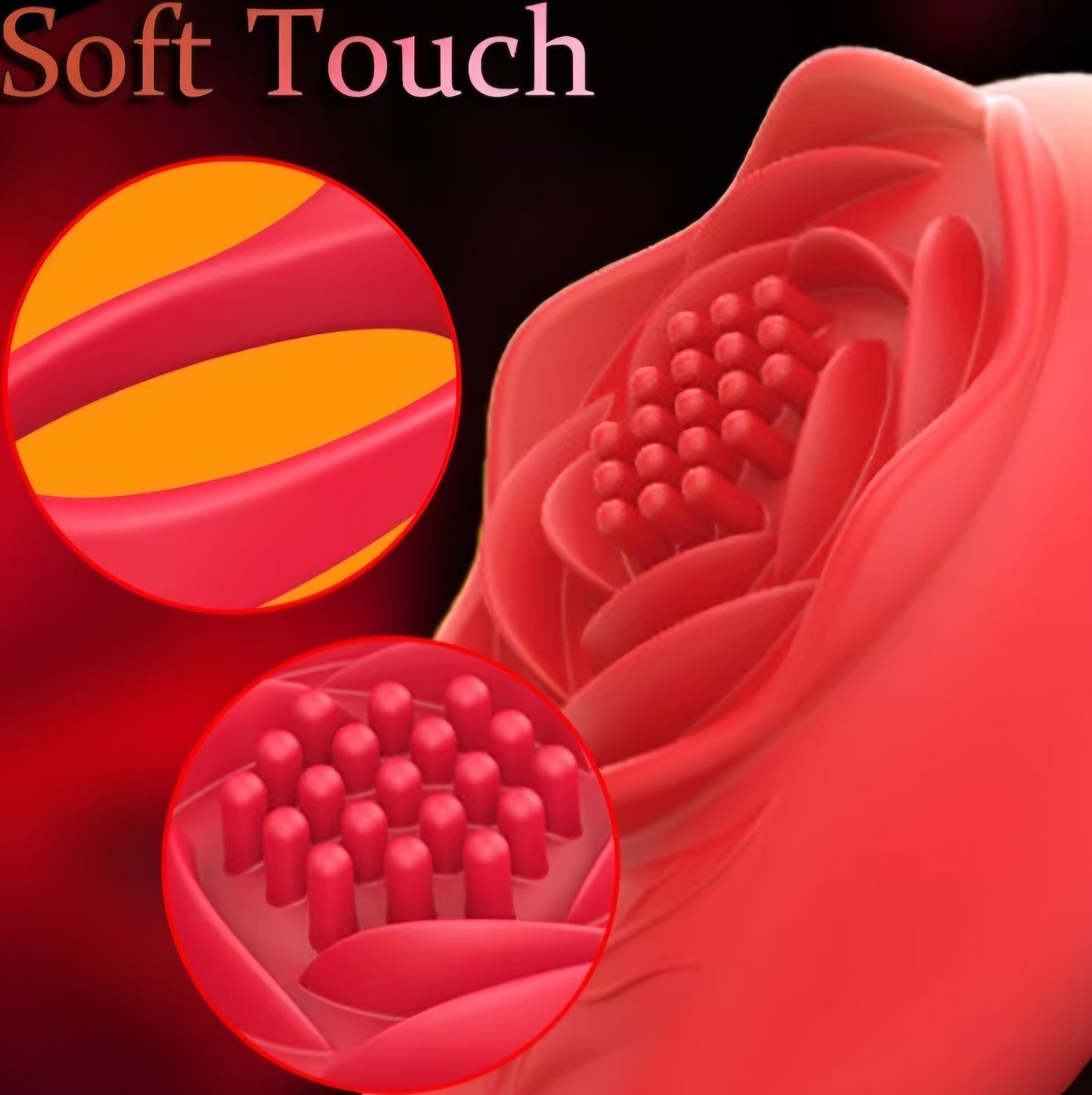 App-Controlled Rose Vibrating Ring – Dual Stimulation Cock Ring & Clitoral Stimulator for Couples