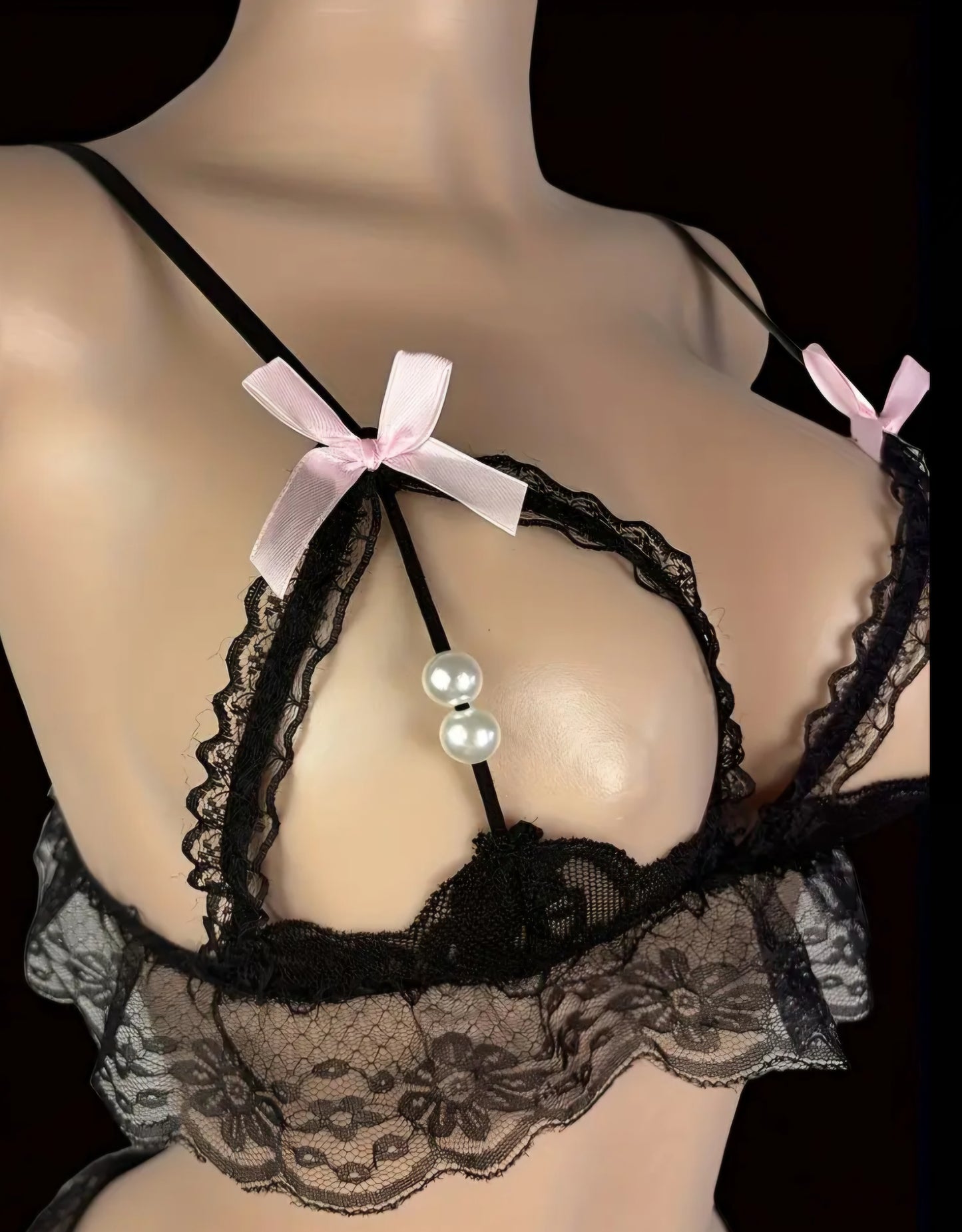 🎀 Elegant & Sexy 2-Piece Black Lingerie Set Lingerie 🎀 - One Size