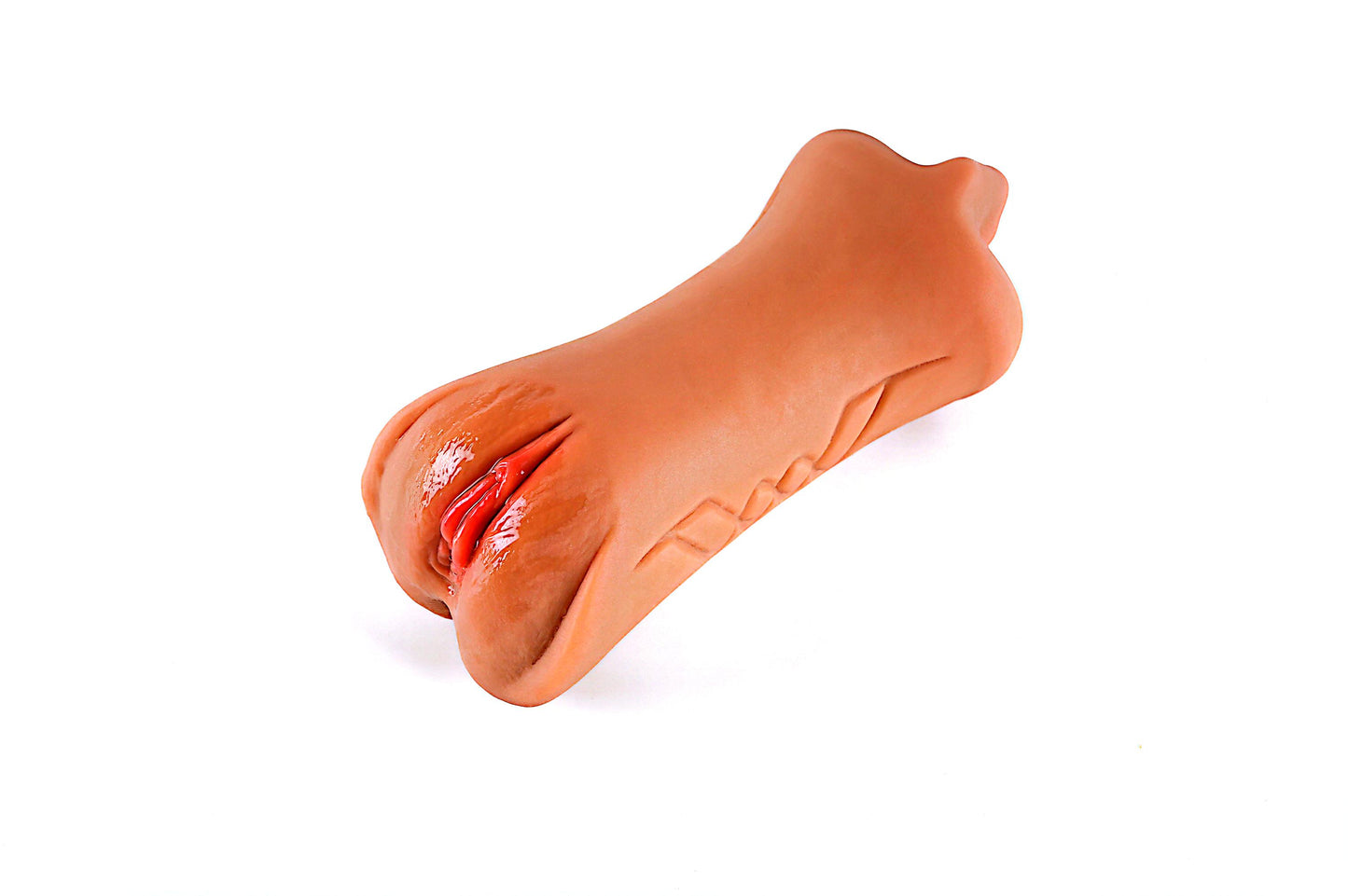 Dual-Ended Realistic Flesh-Toned Stroker - 7-Inch Multi-Sensation Pocket Pussy Masturbator Vagina Mouth Anus BlowJob