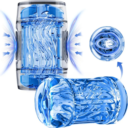 Your New Go-To Pleasure Companion - Tired of bulky, heavy penis pump that take up too much space? Looking for the perfect stroker without breaking the bank? Hate sticky materials that feel uncomfortable after just one use? The Vighbee Upgraded Blue Jelly