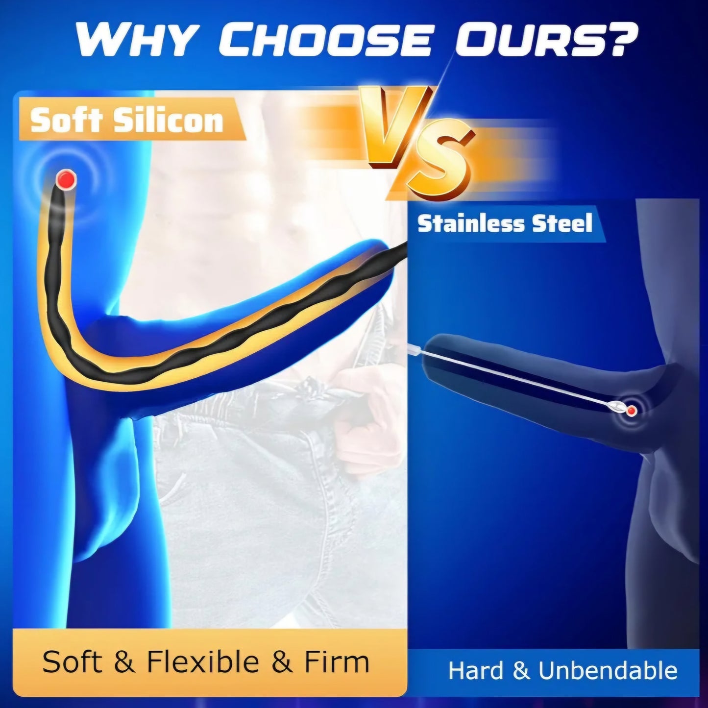 Urethra Sound Penis Plug Toy - 8 PCS Silicone Dilators Catheters & Sounds Set Urethral Plug Male Sex Toys, Sounding Rods Urethra Prostate Stimulator Sexual Pleasure Tools Adult Sex Toy for Men