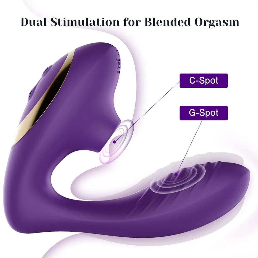 Double Orgasm Wearable Vibrator with Clit Suction and Gpot Stimulation