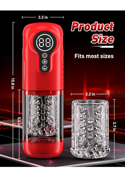 Male Masturbator Adult Penis Pump - Sex Toy Vibrator with 7 Thrusting Rotating & Vibrating Stimulation Modes, Electric Pocket Pussy Stroker & Male Sex Toy for Men Sexual Pleasure