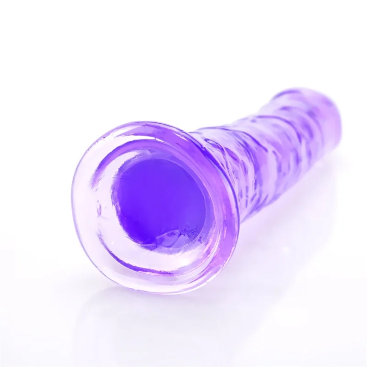 Textured Crystal Soft Silicone Dildo with Strong Suction Base – XS & XL Sizes Available