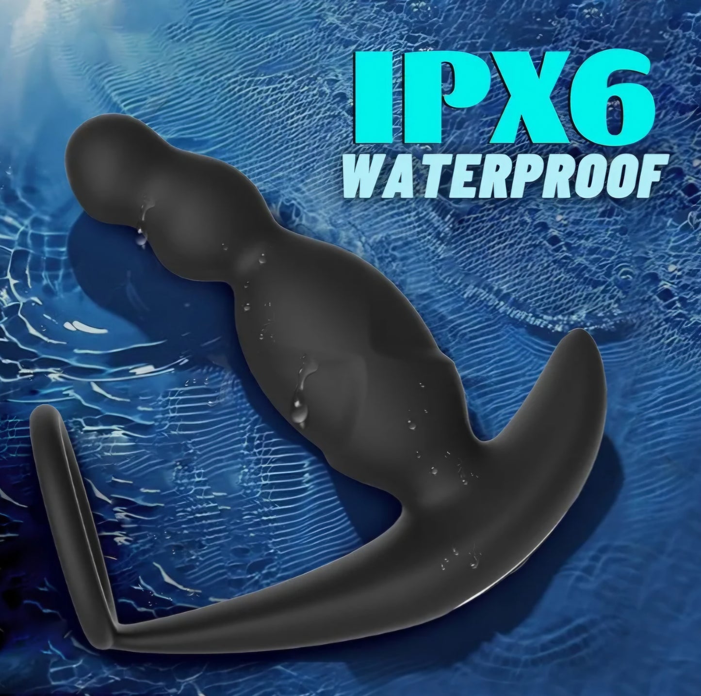 Anal Sex Toys for Men, Anal Vibrator Prostate Massager with Cock Ring, Vibrating Anus Butt Plug with 3 Rotating & 10 Vibrating Modes, Anal Beads for Gay Couples Adult Sex Toys for Man