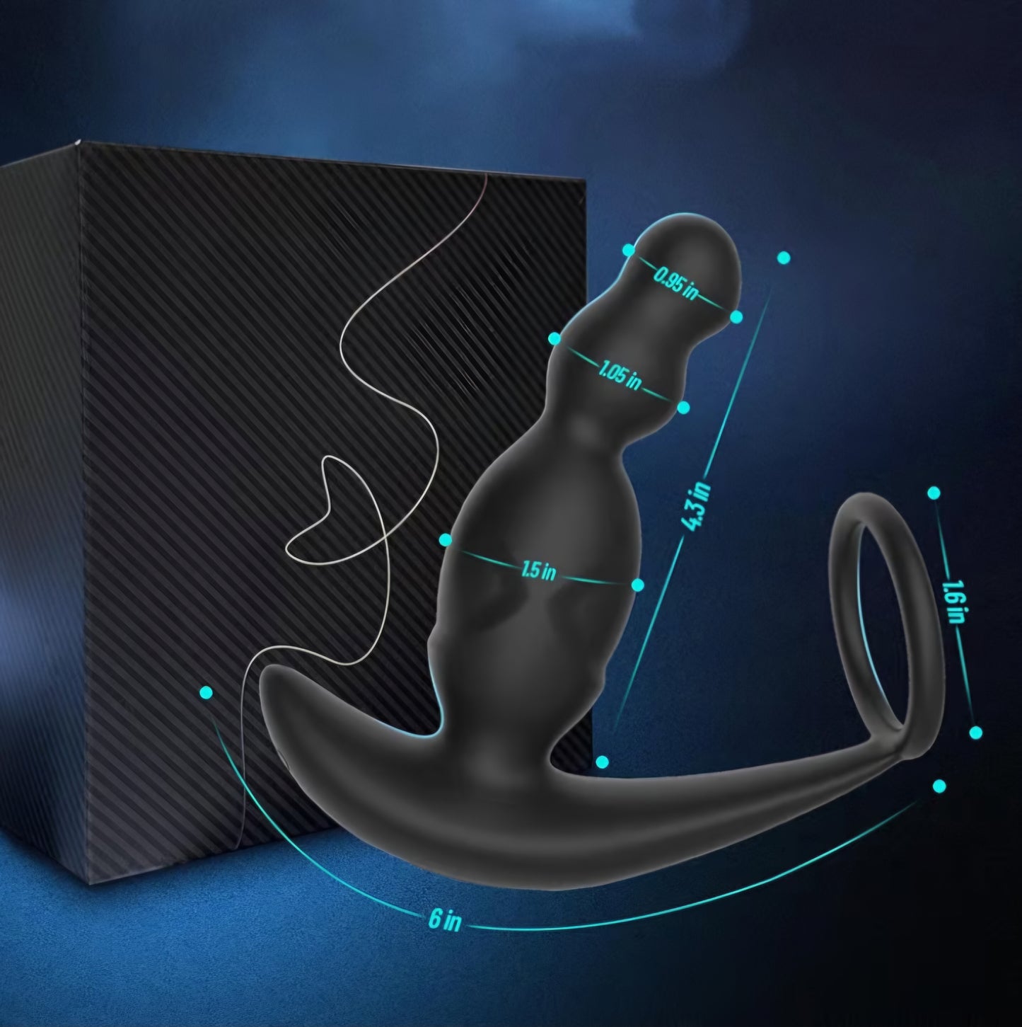Anal Sex Toys for Men, Anal Vibrator Prostate Massager with Cock Ring, Vibrating Anus Butt Plug with 3 Rotating & 10 Vibrating Modes, Anal Beads for Gay Couples Adult Sex Toys for Man