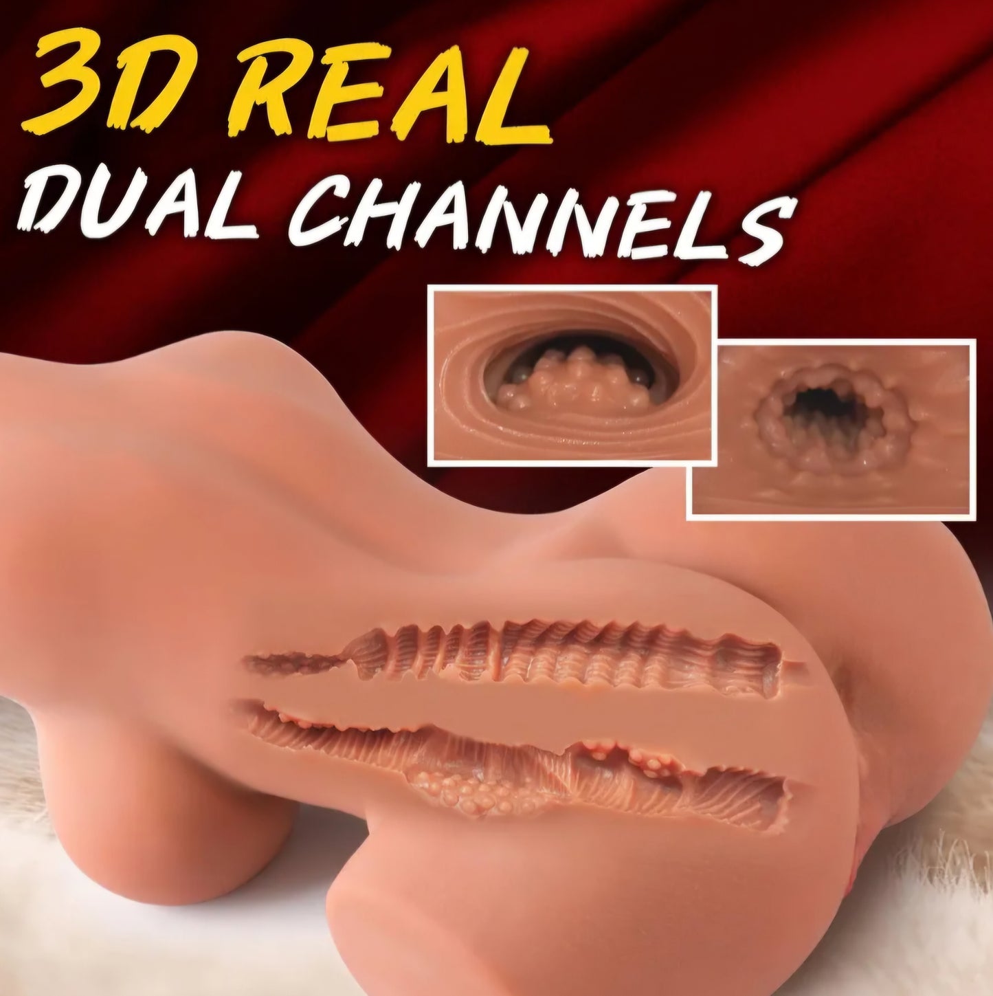 Sex Doll Torso for Men, 3 in 1 Realistic Male Masturbators Pocket Pussy with C-Cup Big Boobs Ass, Lifelike Female Sex Dolls with Textured Vagina Anal, Adult Sex Toys & Anal Sex Toy for Men Pleasure