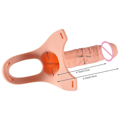 6.3 Inch Hollow Strap on Dildo for Men and Couples, Harness Strap on. Penis Cock Sleeve Strap on