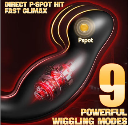Prostate Massager Anal Sex Toys with Removable Cock Rings, 9 Wiggling & 9 Vibration Modes Vibrator Butt Plug, Remote Control Male Adult Toys Double-Ended Dildos – Intense P-Spot & Perineum Pleasure