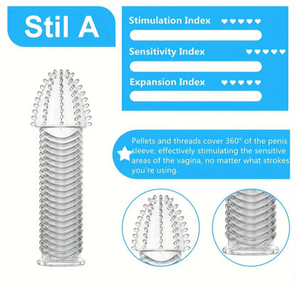 4 Pcs Reusable Penis Sleeves - Texture, Sensation, and Shared Pleasure