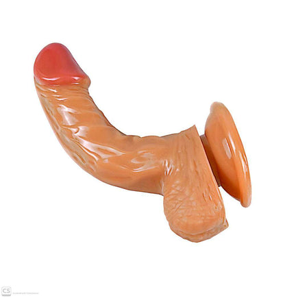 Realistic Silicone Strap-On 7.48 Inch Dildo – Flexible Curved Design with Adjustable Harness