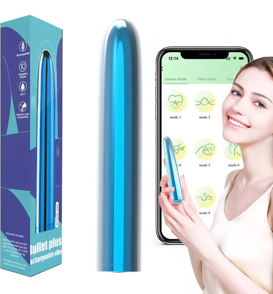 App controlled Vibrator, 10 Vibration Modes, Waterproof Design, Magnetic Charging, App Controls, 90 Minutes, Gifts for Women, Adult Toys, 7 Inch