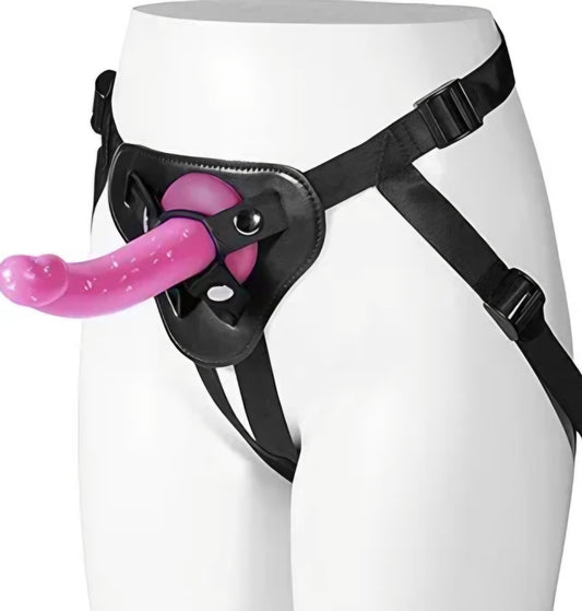 Strap On Dildo Sex Toys: Soft Adjustable Harness with 7 Inch Curved Liquid Silicone Dildo, Wearable Strapon Realistic Anal Dildos for Pegging Play, Adult Toys for Men Lesbian Couple Sex Toys SF
