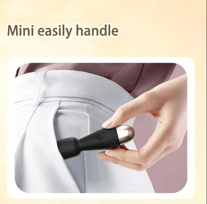 4 Inch Mini Wand Vibrator – 10 Modes of Pocket-Sized Power (Pink)