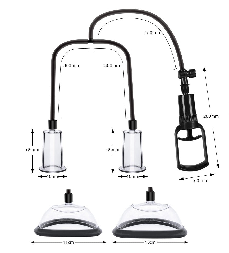 4-Cup Female Breast and Vagina Pump