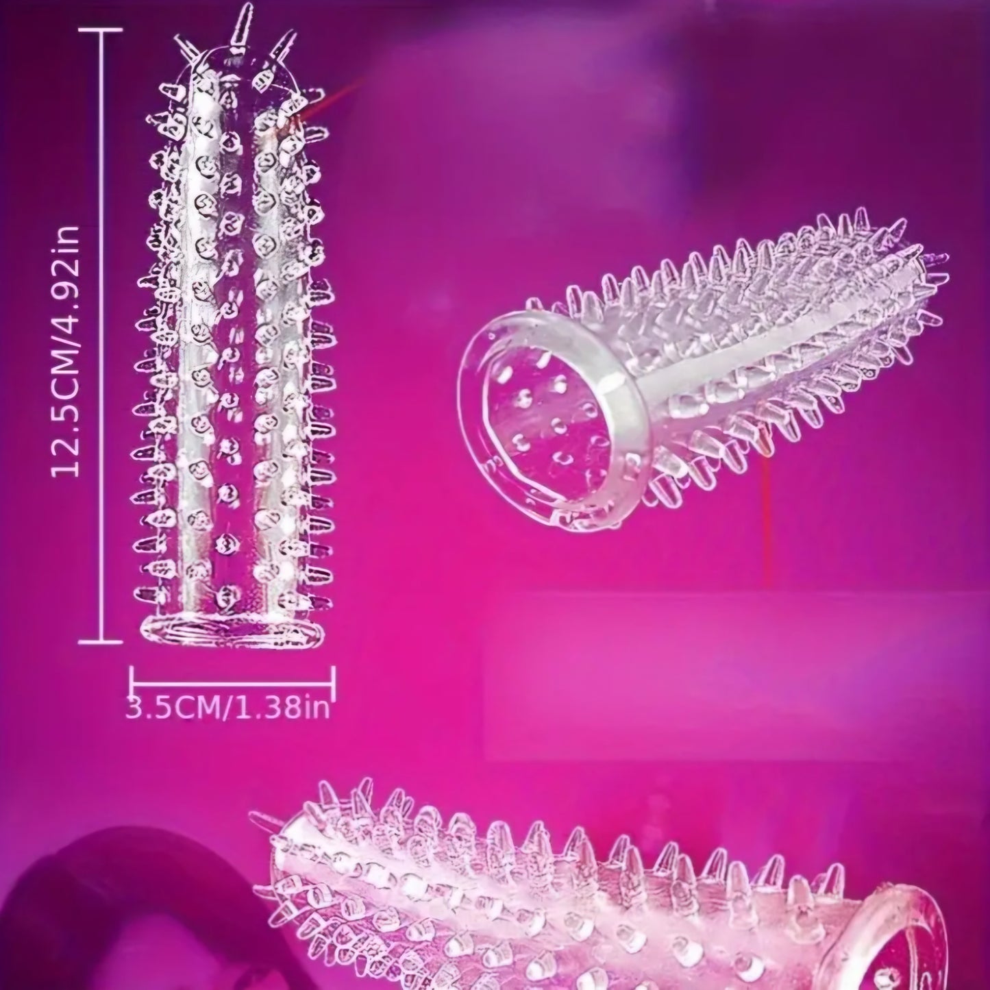 5 Piece Transparent Reusable Condom Sleeve