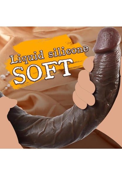 14 Inch Realistic Long Dildo, XXXL Huge BBC Big Black Dildo Giant Thick Dildos with Small Glans, G-spot Stimulate Prostate Massager Anal Butt Plug Sex Toys for Men/Women/Couples with Suction Cup