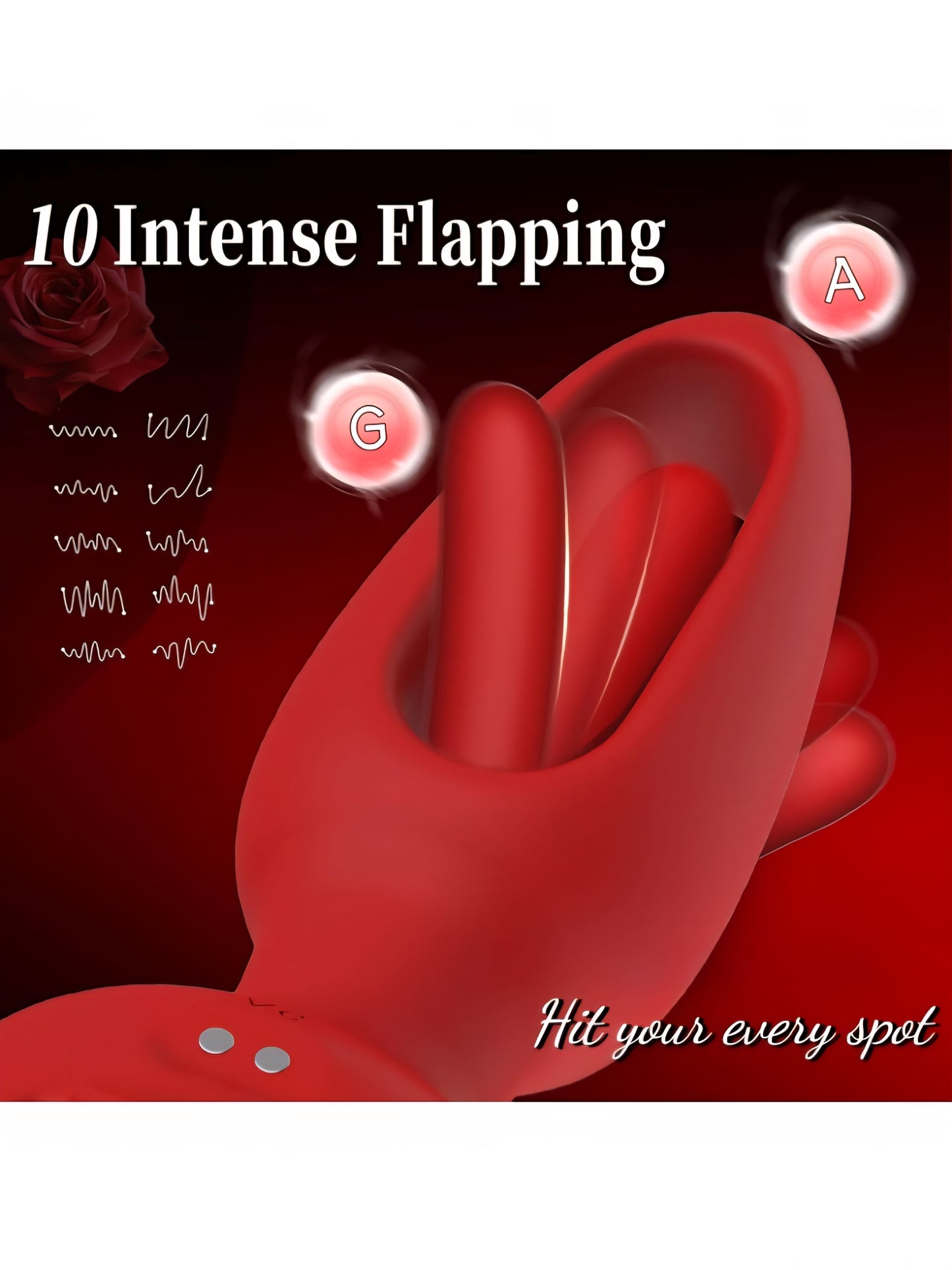 Rose Sex Toys Flapping Anal Vibrators Prostate Massager, Vibrating Anal Plug with 10 Flapping & Vibration Modes, Remote Control G-spot Anal Toys Butt Plug Adult Sex Toys for Women Men Couple