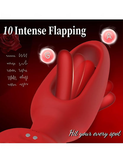 Rose Sex Toys Flapping Anal Vibrators Prostate Massager, Vibrating Anal Plug with 10 Flapping & Vibration Modes, Remote Control G-spot Anal Toys Butt Plug Adult Sex Toys for Women Men Couple