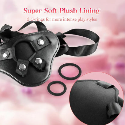 Strap On Dildo Sex Toys: Soft Adjustable Harness with 7 Inch Curved Liquid Silicone Dildo, Wearable Strapon Realistic Anal Dildos for Pegging Play, Adult Toys for Men Lesbian Couple Sex Toys SF